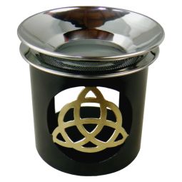 Räuchergefäß & Duftlampe keltischer Knoten-Motiv Metall 3-teilig 8x9cm