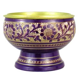 Räuchergefäß Orient Lila Messing 7,5 x 5,5 cm