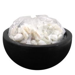 Räuchergefäß schwarz Speckstein & Steine 7,5 x 5,5cm