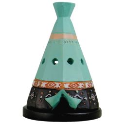 Boho Indianer Tipi / Teepee Räucherkegel Halter blau