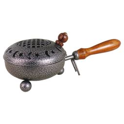 Räuchergefäß Räucherpfanne silber 12 x 25 cm