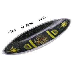 Räucherstäbchenhalter Boot Metall Baum des Lebens-Motiv bunt 26cm