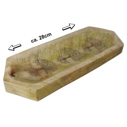 Räucherstäbchenhalter Boot groß Baum des Lebens Mangoholz 28cm