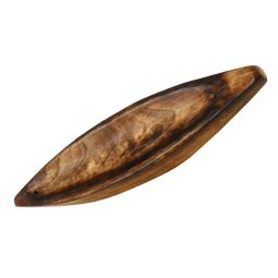 Räucherstäbchenhalter Boot breit geflammt Holz 26cm