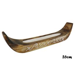 Räucherstäbchenhalter Boot Weiß Holz 26cm