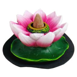 Rückflussräuchergefäß Lotus bunt