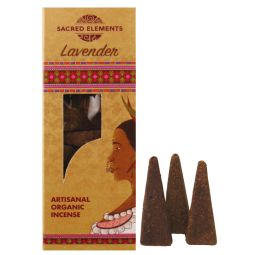 Sacred Elements Jumbo Organic Räucherkegel Lavender