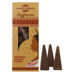 Sacred Elements Jumbo Organic Räucherkegel Saffronia