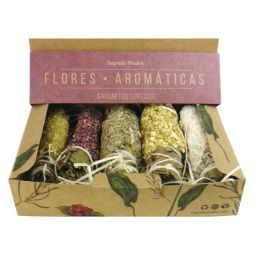 Sagrada Madre Smudge Stick 5er Set Sahumito Flores Aromaticas/aromatische Blüten