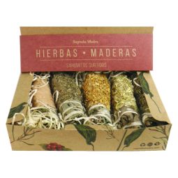 Sagrada Madre Smudge Stick 5er Set Sahumito Hierbas & Maderas/Kräuter & Hölzer