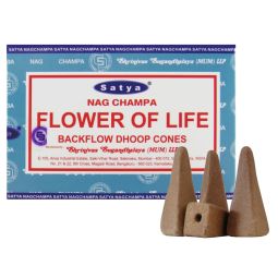 Satya Nag Champa Flower Of Life Rückflussräucherkegel (MUM) LLP