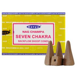 Satya Nag Champa Seven Chakra Rückflussräucherkegel (MUM) LLP