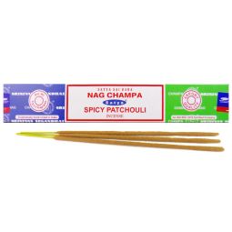 Satya Sai Baba Nag Champa & Spicy Patchouli Combo Masala Räucherstäbchen (MUM) LLP