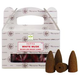 Satya White Musk/Moschus Backflow Cones/Rückflussräucherkegel (BNG) LLP