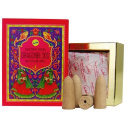Sree Vani Golden India Backflow Cones/Rückflussräucherkegel Dragonblood