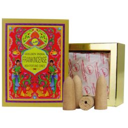 Sree Vani Golden India Backflow Cones/Rückflussräucherkegel Frankincense/Weihrauch