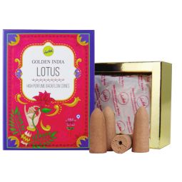 Sree Vani Golden India Backflow Cones/Rückflussräucherkegel Lotus