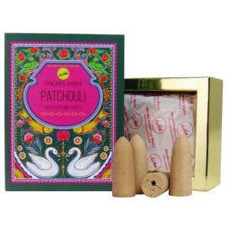 Sree Vani Golden India Backflow Cones/Rückflussräucherkegel Patchouli