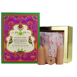 Sree Vani Golden India Backflow Cones/Rückflussräucherkegel Rosemary