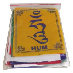 Tibetische Gebetsfahnen Velour 10er klein 11,3x8,3cm