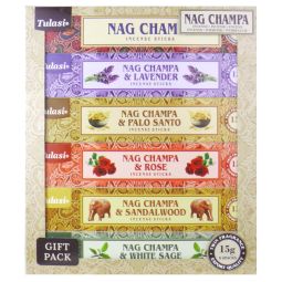Tulasi Nag Champa Masala Räucherstäbchen Set 6x15g
