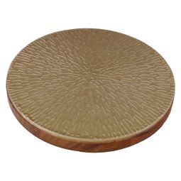 Untersetzer für Räuchergefäße rund Gold 12,5cm
