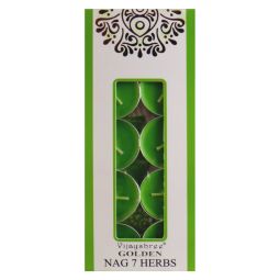 Vijayshree Golden Nag 7 Herbs Duftteelichte 10x10g