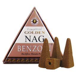 Vijayshree Golden Nag Benzoin Rückflussräucherkegel
