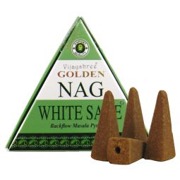 Vijayshree Golden Nag Californian White Sage Rückflussräucherkegel
