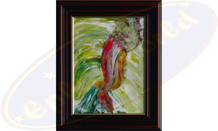 Abstraktes Acrylgemälde Gretchen Hat Ausgang von Wanda Tauer