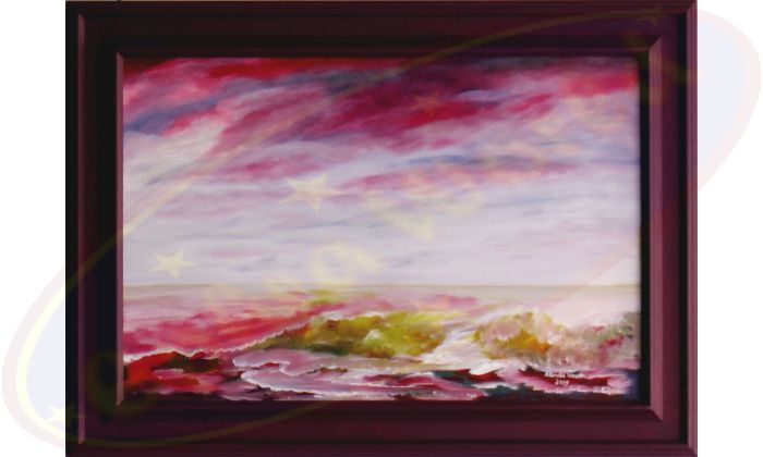 Acrylgemälde Schäumendes Meer von Wanda Tauer 