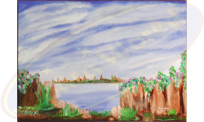 Acrylgemälde Am Ufer von Wanda Tauer