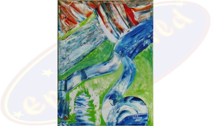 Acrylgemälde Auf Der Flucht von Wanda Tauer