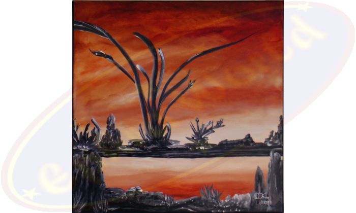 Acrylgemälde Schlangenbaum von Wanda Tauer