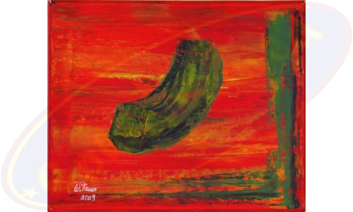 Abstraktes Acrylgemälde Schwerelos von Wanda Tauer