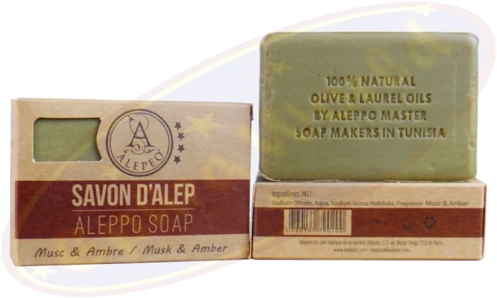 Aleppo Seife Moschus & Amber 100g
