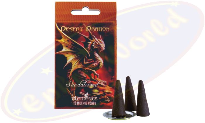 Elements Anne Stokes Desert Dragon Sandalwood Räucherkegel