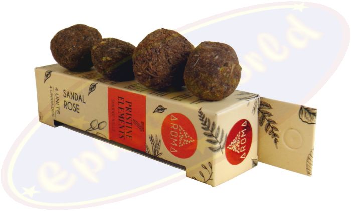 Aroma Smudge Balls 7 Pristine Elements Sandal Rose 4er