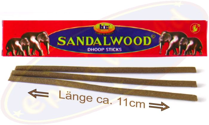 bic Brand Sandalwood Dhoop Sticks Long Size 10er