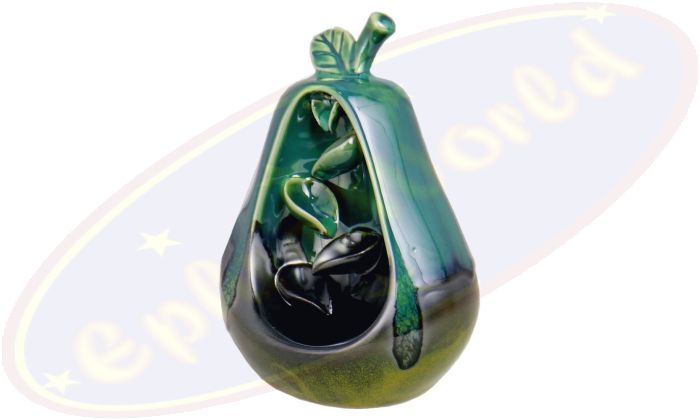 Rückfluss-Räucherkegel Gefäß Birne mit Wasserfall blau