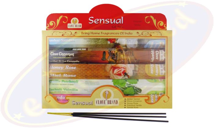 Clove Brand Sensual 5 x 15 Räucherstäbchen Set