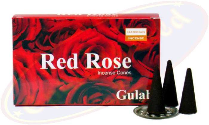 Darshan Red Rose Räucherkegel