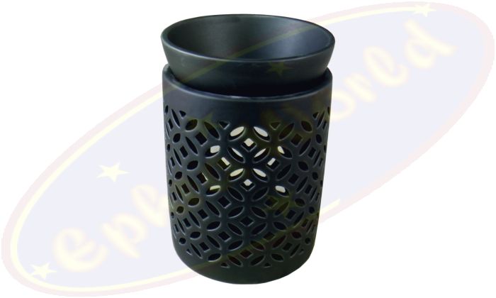 Duftlampe Modern Orient schwarz Keramik 2 teilig