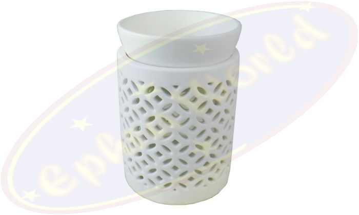 Duftlampe Modern Orient weiß Keramik 2 teilig