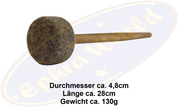 Filzklöppel/Filzschläger Filko grau 28cm für Klangschalen