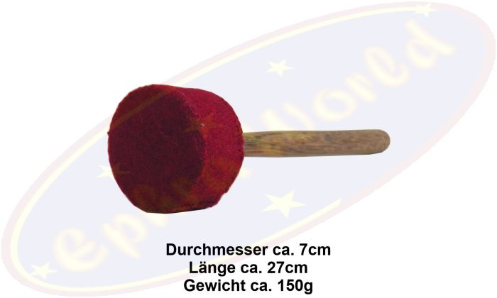 Filzklöppel/Filzschläger Filko rot 27cm für Klangschalen