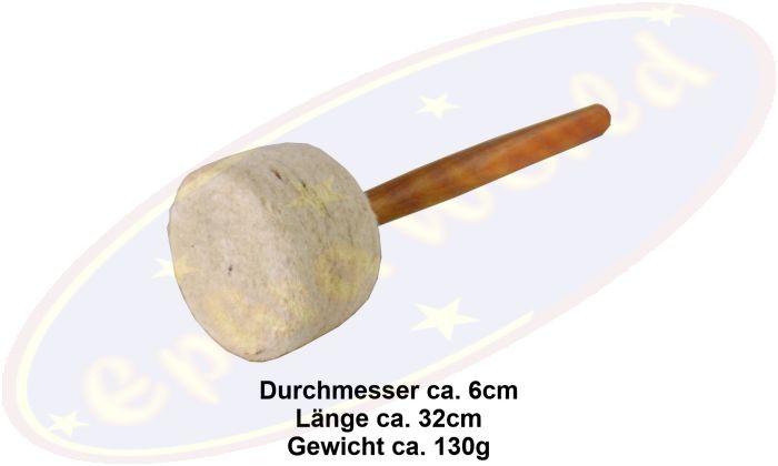 Filzklöppel/Filzschläger Filko weiß 32cm für Klangschalen