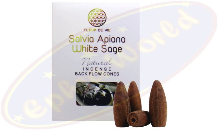 Fleur De Vie Rückfluss Räucherkegel Salvia Apiana White Sage