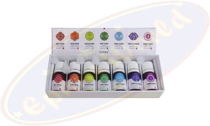 Goloka 7 Chakras ätherische Ölmischungen Set