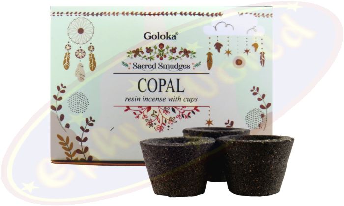 Goloka Räucherkohle-Töpfchen & Räucherharz Copal